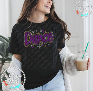 Dance Purple with Sparkles Spangle Transfer