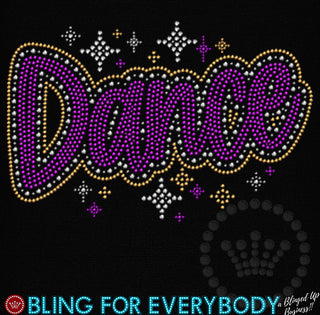 Dance Purple with Sparkles Spangle Transfer