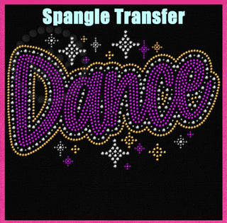 Dance Purple with Sparkles Spangle Transfer