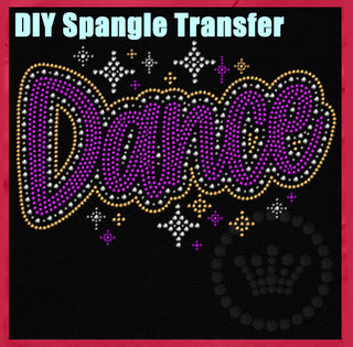 Dance Purple with Sparkles Spangle Transfer