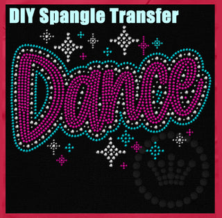 Dance Pink with Sparkles Spangle Transfer