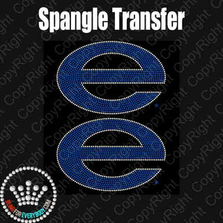 Evangel Christian Academy E 8 Inch Spangle Transfer Two Up #32226
