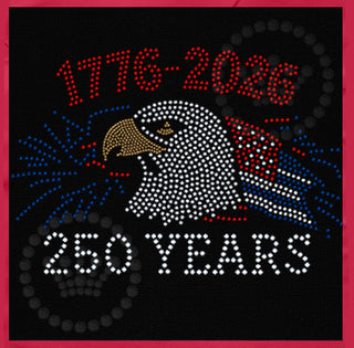 1776-2026 250 Years Eagle Spangle Transfer