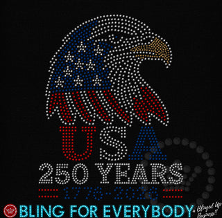 USA 250 Years Eagle Spangle Transfer