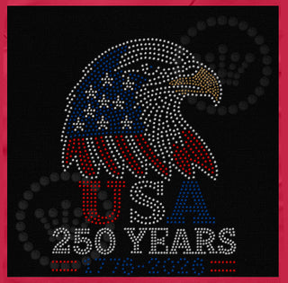 USA 250 Years Eagle Spangle Transfer