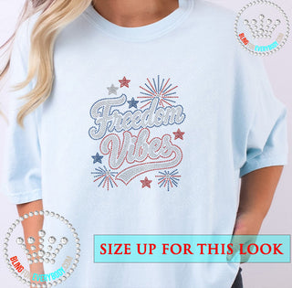 Freedom Vibes Fireworks Spangle Transfer