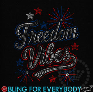 Freedom Vibes Fireworks Spangle Transfer
