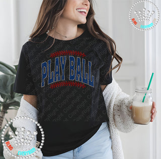 Play Ball Royal Silver Arch Spangle Transfer