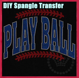 Play Ball Royal Silver Arch Spangle Transfer