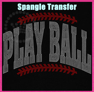 Play Ball Filled Arch Spangle Transfer