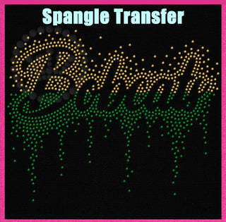 Bobcats Scatter with Drip Middle Split Spangle Transfer #32268