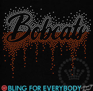 Bobcats Scatter with Drip Middle Split Spangle Transfer #32268