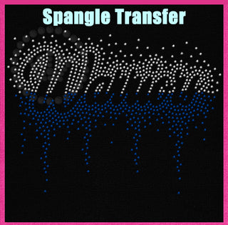 Warriors Scatter with Drip Middle Split Spangle Transfer #32269