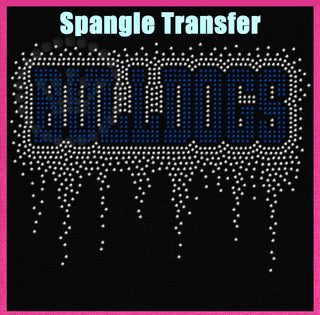 Bulldogs Block with Drip Spangle Transfer #32271