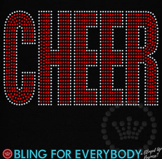 CHEER Block Letters 11-inch Spangle Transfer