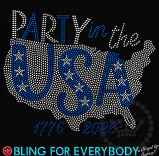Party in the USA 250 Years Spangle Transfer