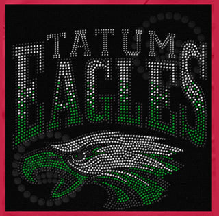 Tatum Eagles Arch with Mascot Spangle Transfer