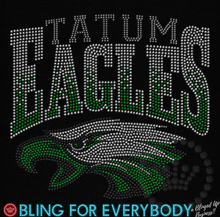 Tatum Eagles Arch with Mascot Spangle Transfer