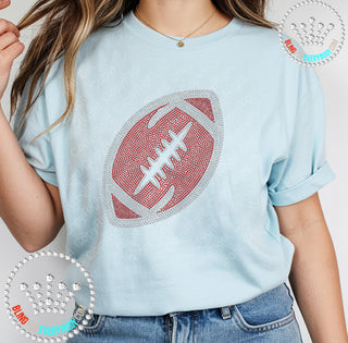 Solid Football with Laces Spangle Transfer