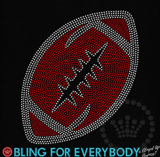 Solid Football with Laces Spangle Transfer
