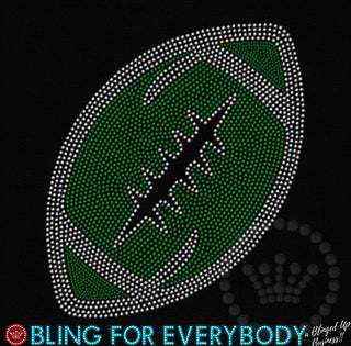 Solid Football with Laces Spangle Transfer