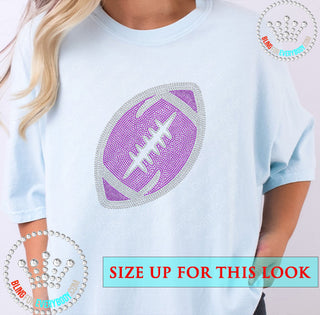 Solid Football with Laces Spangle Transfer