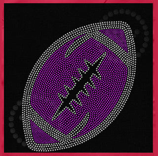Solid Football with Laces Spangle Transfer