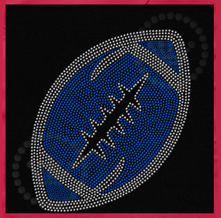 Solid Football with Laces Spangle Transfer