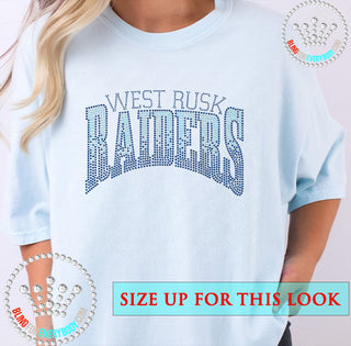 West Rusk Raiders Ombre Arch Spangle Transfer