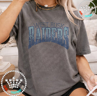 West Rusk Raiders Ombre Arch Spangle Transfer