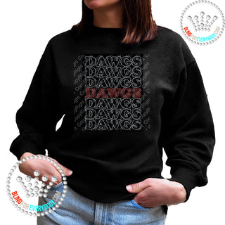 DAWGS Oversize Stack Spangle Bling Unisex Sweatshirt #4012