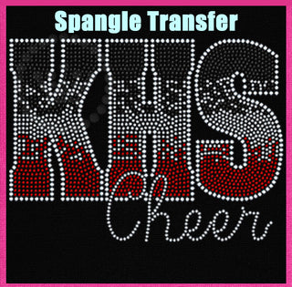 KHS Ombre Cheer Black-Silver-Red Spangle Transfer