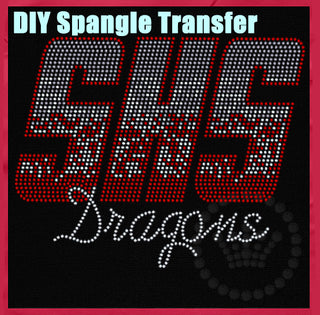 SHS Dragons Ombre Spangle Transfer