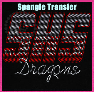 SHS Dragons Ombre Spangle Transfer