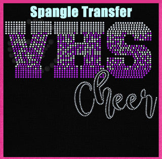 VHS Ombre Cheer Purple Spangle Transfer