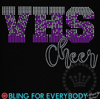 VHS Ombre Cheer Purple Spangle Transfer