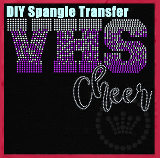 VHS Ombre Cheer Purple Spangle Transfer