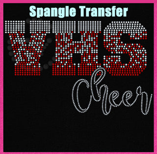 VHS Ombre Cheer Red Spangle Transfer
