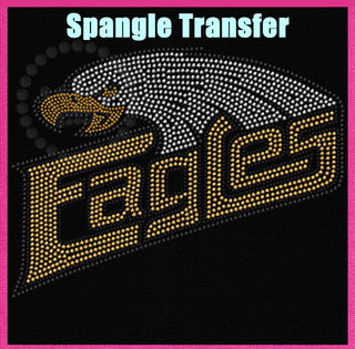Eagles Head Mascot Spangle Transfer #4058
