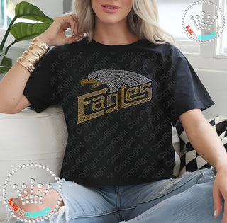 Eagles Head Mascot Spangle Transfer #4058