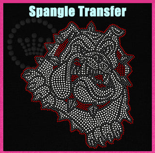 Bulldog Snarling Spangle Transfer #4060