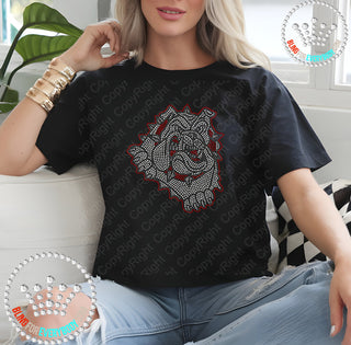 Bulldog Snarling Spangle Transfer #4060
