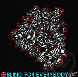 Bulldog Snarling Spangle Transfer #4060