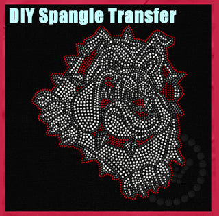 Bulldog Snarling Spangle Transfer #4060