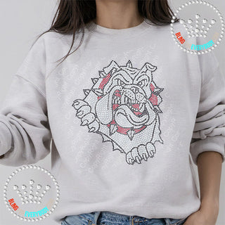 Bulldog Snarling Spangle Bling Unisex Sweatshirt #4060