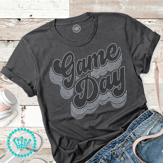 Game Day Groovy Script BLACK Spangle Transfer #4080