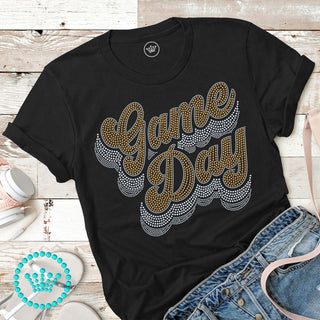 Game Day Groovy Script GOLD Spangle Transfer #4080
