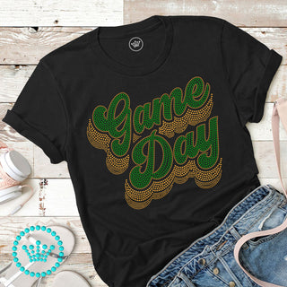 Game Day Groovy Script GREEN Spangle Transfer #4080
