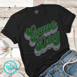 Game Day Groovy Script GREEN Spangle Transfer #4080