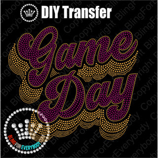 Game Day Groovy Script MAROON Spangle Transfer #4080